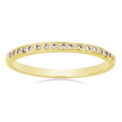 BUY NATURAL WHITE DIAMOND GEMSTONE  14K GOLD CLASSIC RING